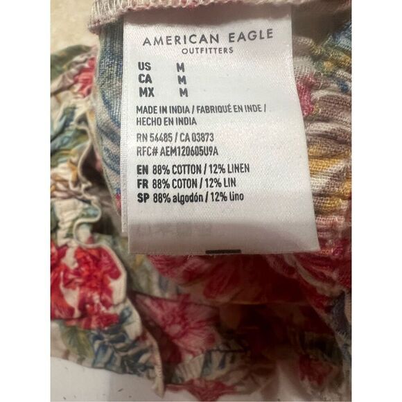 American Eagle Off The shoulder Floral Crop Top Sz M NWOT - Picture 6 of 6